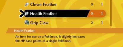 Wing (Feather) giúp tăng EV cho Pokemon